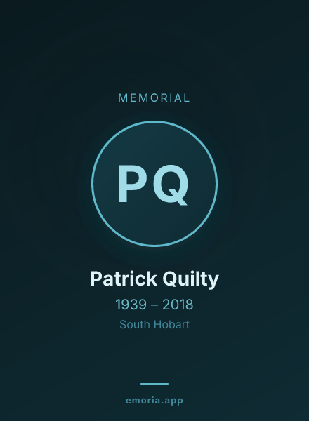 Memorial portrait of Patrick Quilty