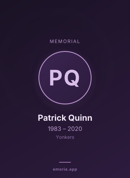 Memorial portrait of Patrick Quinn