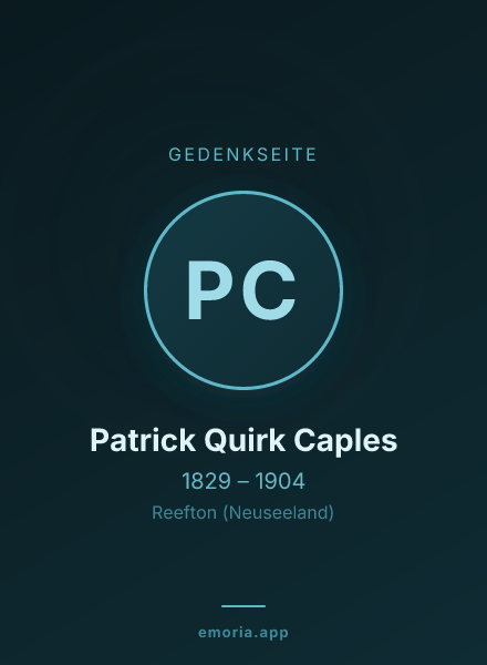 Gedenkportrait von Patrick Quirk Caples