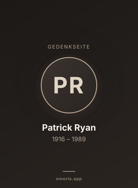 Gedenkportrait von Patrick Ryan