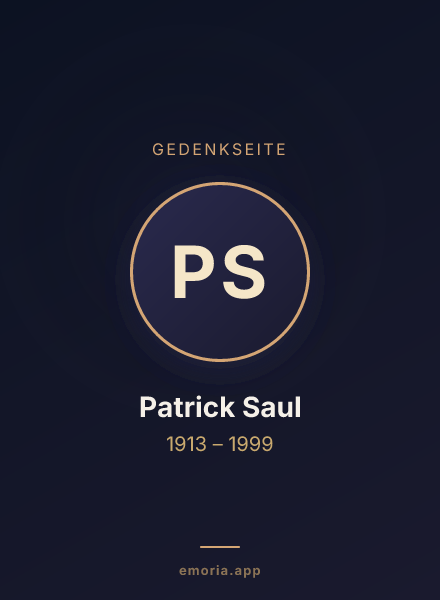 Gedenkportrait von Patrick Saul
