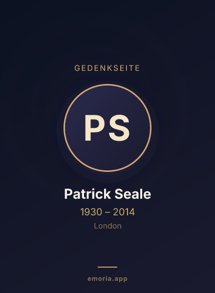 Gedenkportrait von Patrick Seale