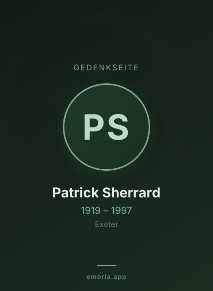 Gedenkportrait von Patrick Sherrard