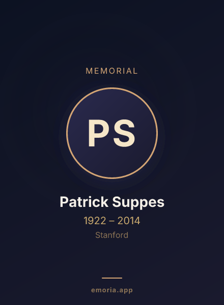 Memorial portrait of Patrick Suppes
