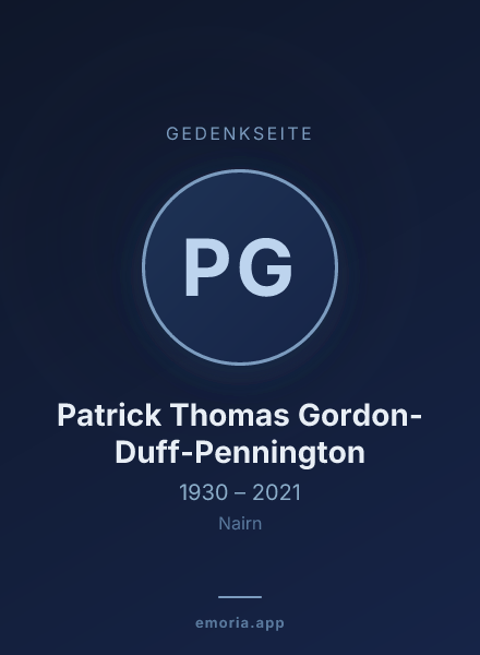 Gedenkportrait von Patrick Thomas Gordon-Duff-Pennington