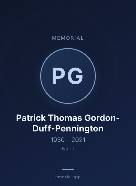 Memorial portrait of Patrick Thomas Gordon-Duff-Pennington