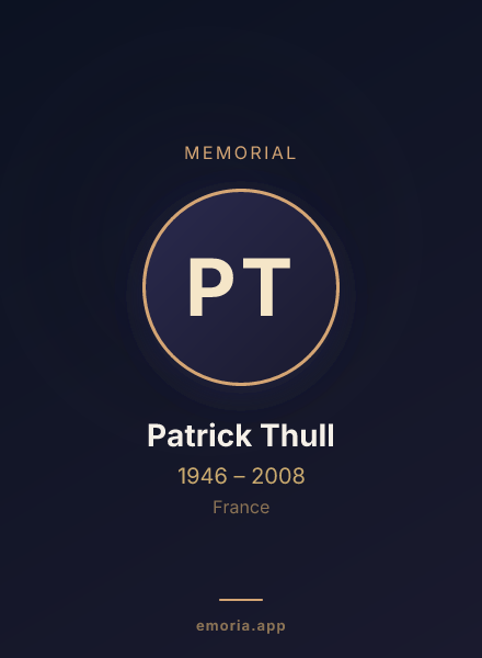 Memorial portrait of Patrick Thull