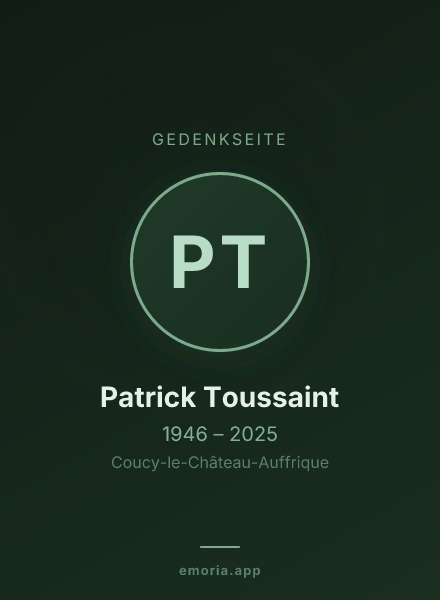 Gedenkportrait von Patrick Toussaint