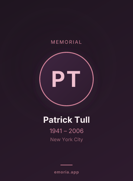 Memorial portrait of Patrick Tull