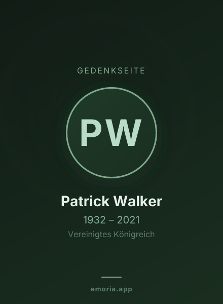 Gedenkportrait von Patrick Walker