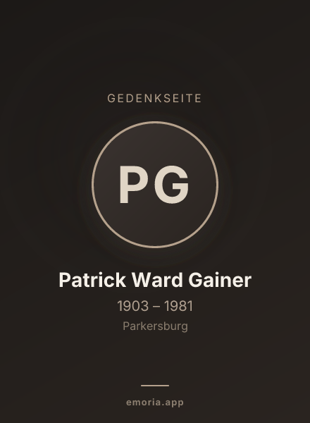Gedenkportrait von Patrick Ward Gainer