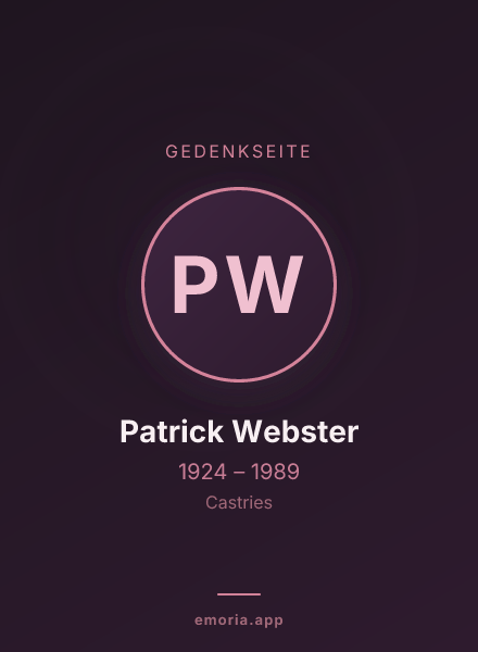 Gedenkportrait von Patrick Webster