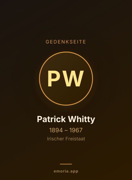 Gedenkportrait von Patrick Whitty
