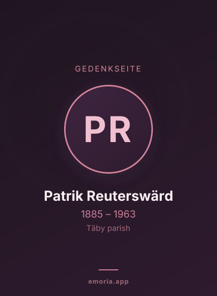 Gedenkportrait von Patrik Reuterswärd