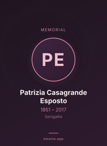 Memorial portrait of Patrizia Casagrande Esposto