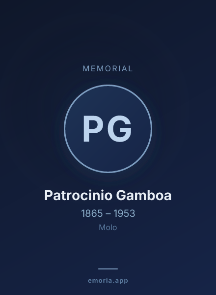 Memorial portrait of Patrocinio Gamboa