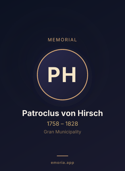 Memorial portrait of Patroclus von Hirsch