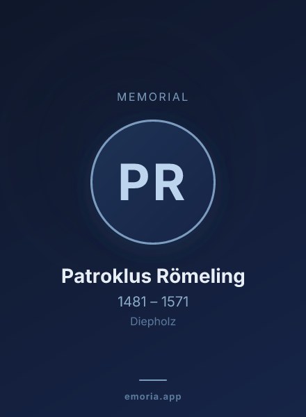 Memorial portrait of Patroklus Römeling