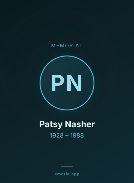 Memorial portrait of Patsy Nasher