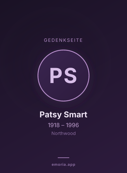 Gedenkportrait von Patsy Smart