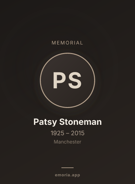 Memorial portrait of Patsy Stoneman