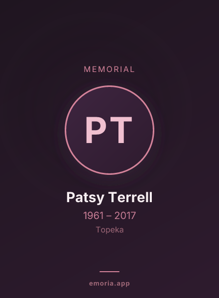 Memorial portrait of Patsy Terrell