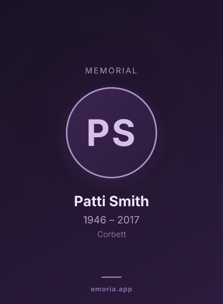 Memorial portrait of Patti Smith
