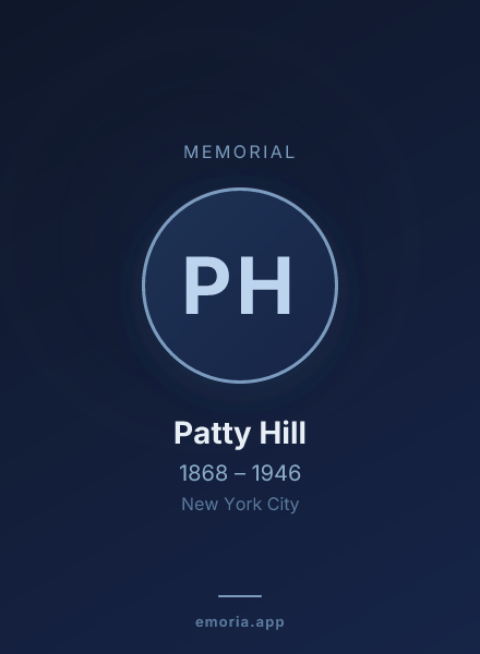 Memorial portrait of Patty Hill