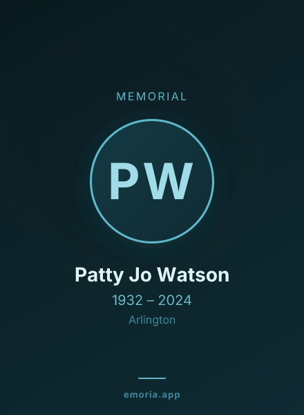 Memorial portrait of Patty Jo Watson