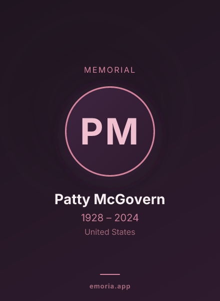 Memorial portrait of Patty McGovern