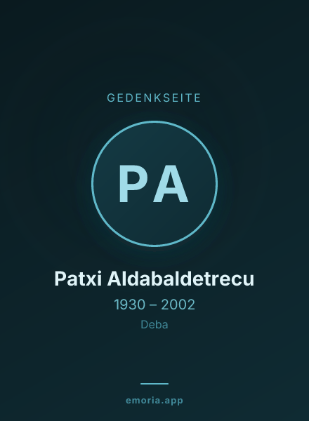 Gedenkportrait von Patxi Aldabaldetrecu
