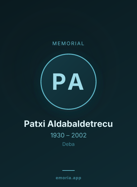 Memorial portrait of Patxi Aldabaldetrecu