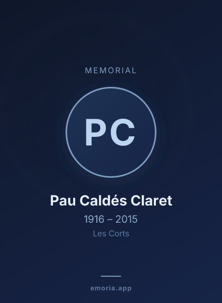 Memorial portrait of Pau Caldés Claret