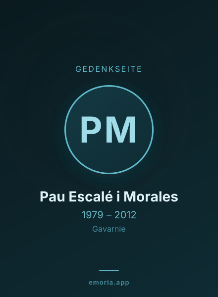 Gedenkportrait von Pau Escalé i Morales
