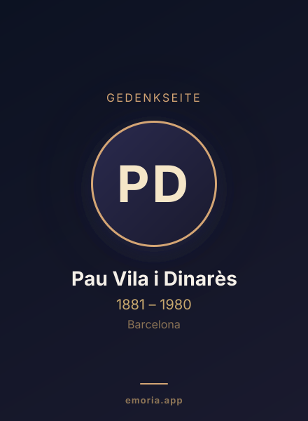 Gedenkportrait von Pau Vila i Dinarès