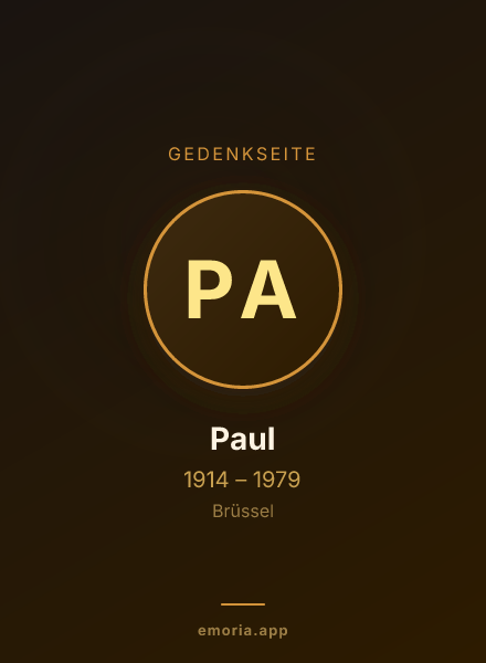 Gedenkportrait von Paul