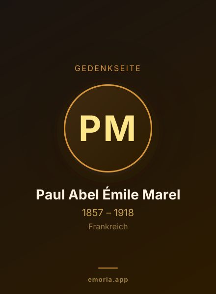 Gedenkportrait von Paul Abel Émile Marel