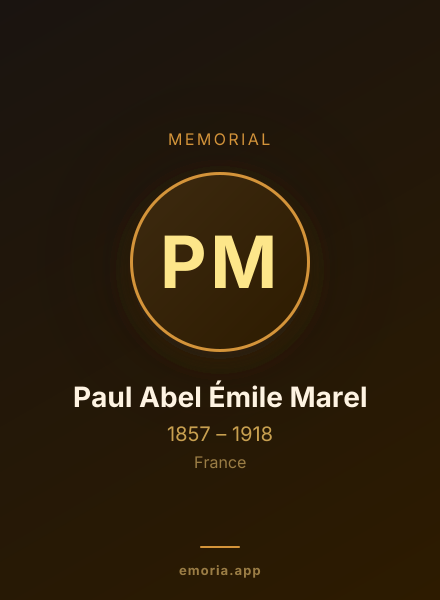 Memorial portrait of Paul Abel Émile Marel