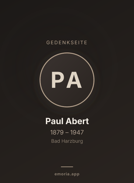 Gedenkportrait von Paul Abert