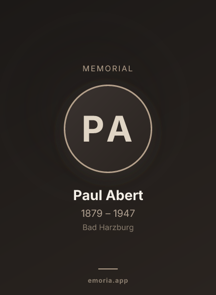 Memorial portrait of Paul Abert