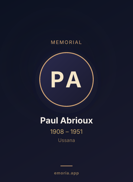 Memorial portrait of Paul Abrioux