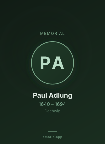 Memorial portrait of Paul Adlung