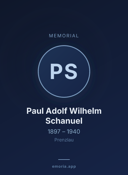 Memorial portrait of Paul Adolf Wilhelm Schanuel
