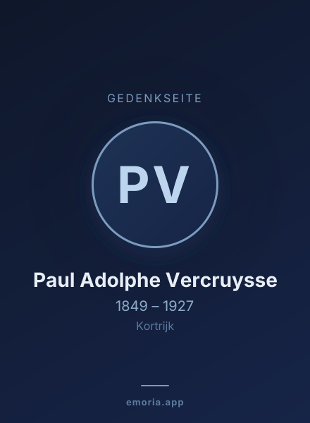 Gedenkportrait von Paul Adolphe Vercruysse