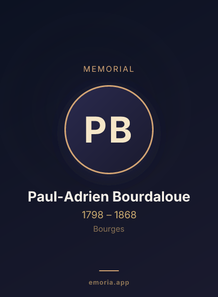 Memorial portrait of Paul-Adrien Bourdaloue