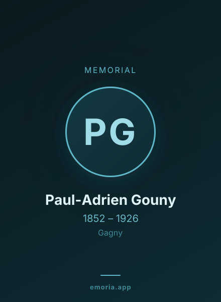 Memorial portrait of Paul-Adrien Gouny