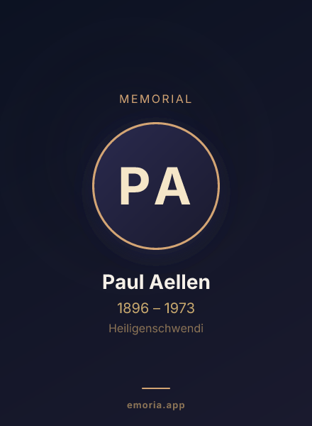 Memorial portrait of Paul Aellen