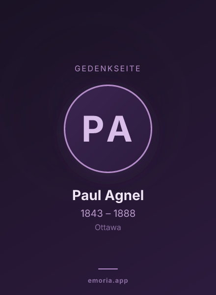 Gedenkportrait von Paul Agnel