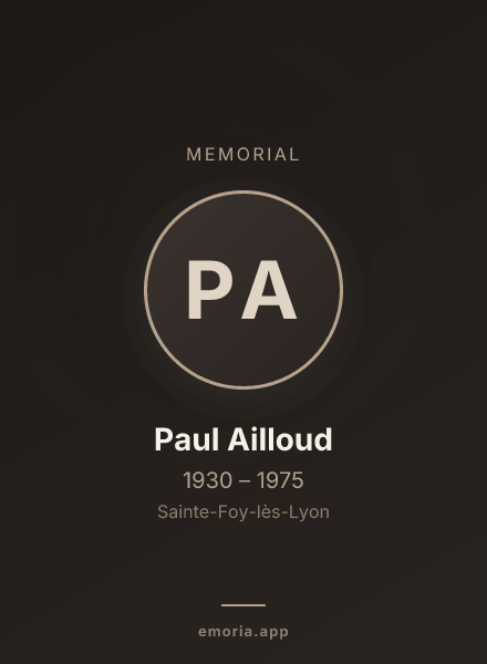 Memorial portrait of Paul Ailloud