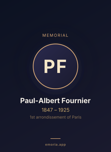 Memorial portrait of Paul-Albert Fournier